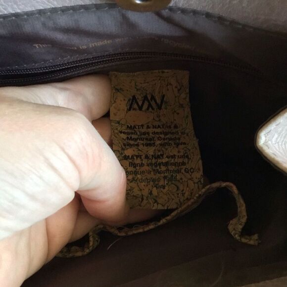 Matt & Nat Vegan Leather Chanda Shoulder Handbag Backpack in Champagne - Picture 8 of 9